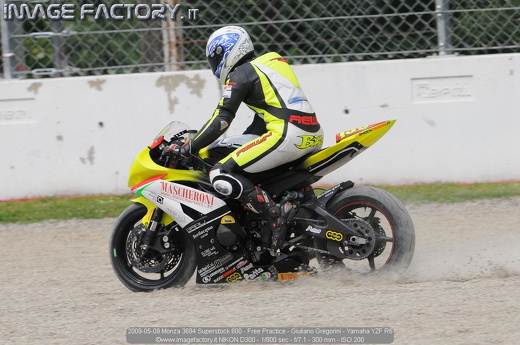 2009-05-09 Monza 3684 Superstock 600 - Free Practice - Giuliano Gregorini - Yamaha YZF R6